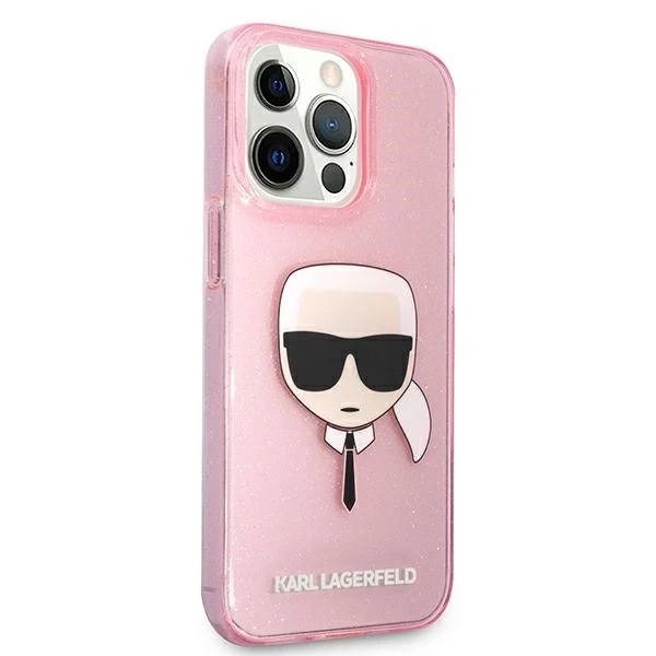 Karl Lagerfeld KLHCP13XKHTUGLP iPhone 13 Pro Max 6,7" pevné puzdro Glitter Karl`s Head